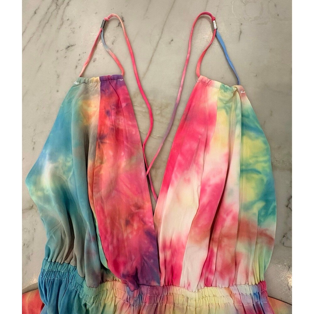 Rose Velvet Tie-Dye Lightweight Boutique Jumpsuit - Picture 3 of 8